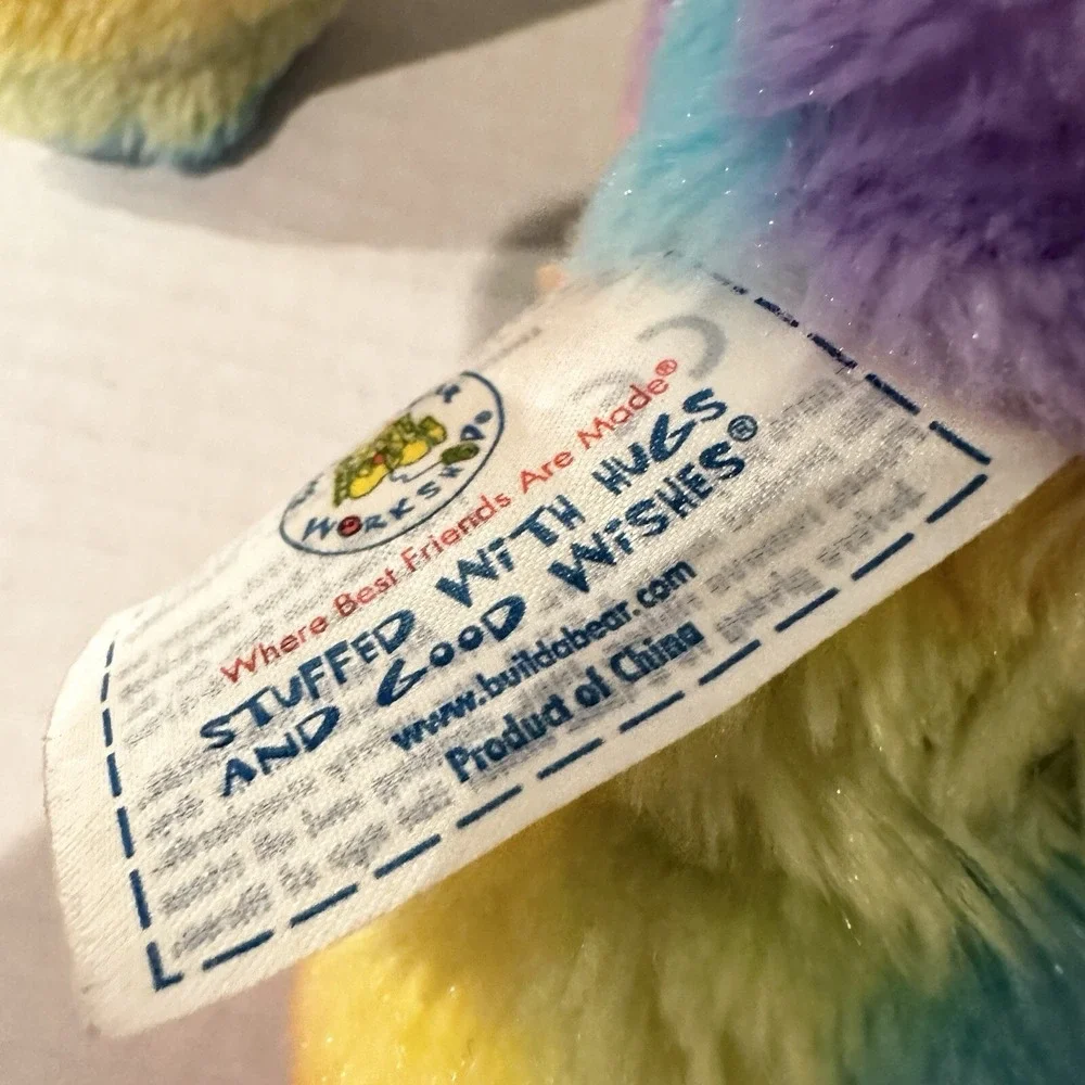 Build A Bear 2012 Pastel Wavy Rainbow Swirled Bear 17